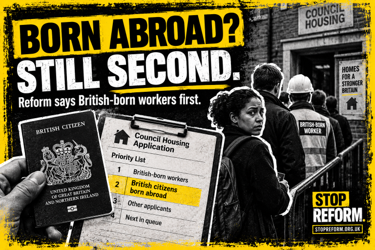 British citizen, but born abroad? Reform still puts you second